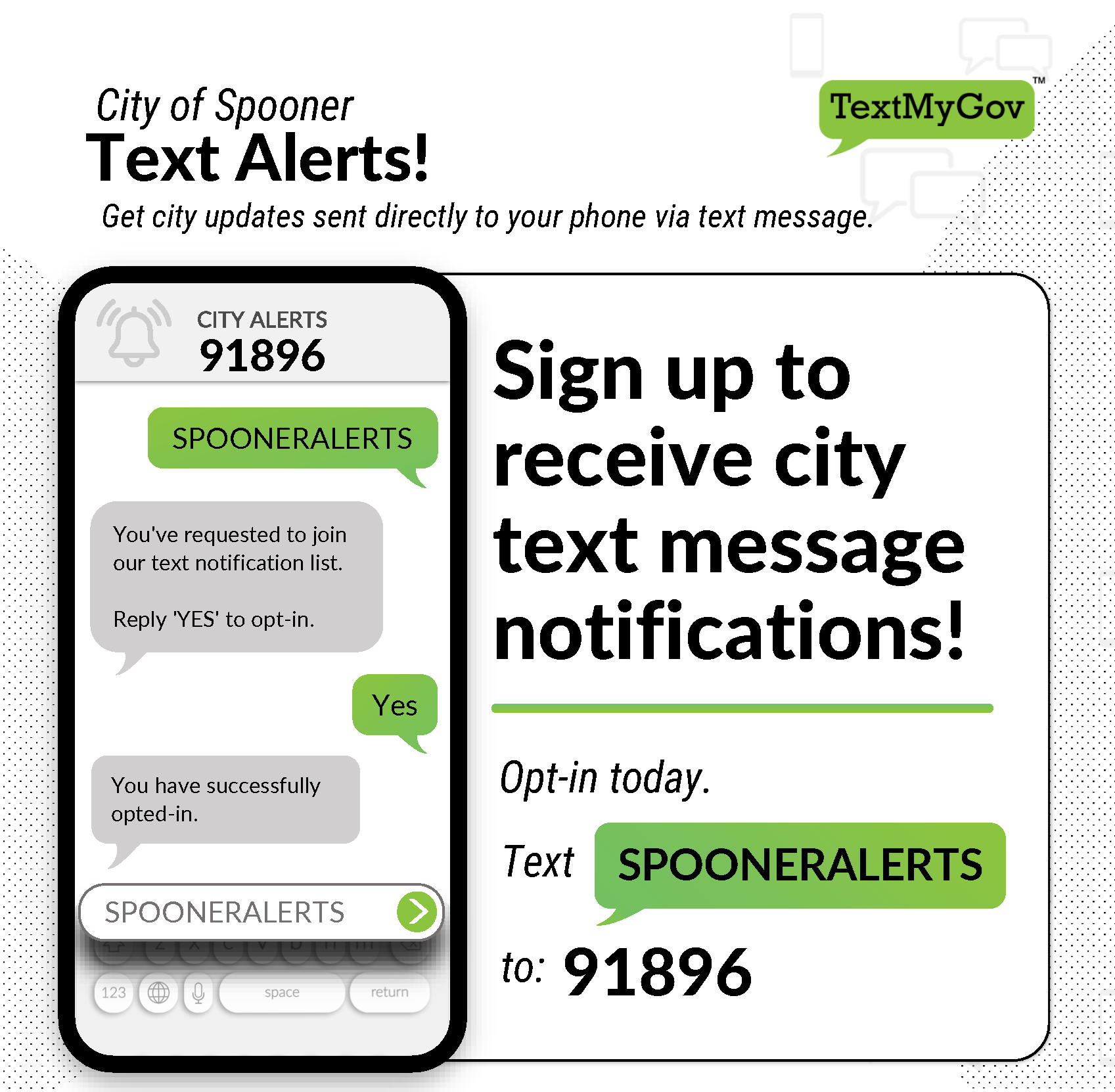 City of Spooner Text Alerts! - City of Spooner, Wisconsin